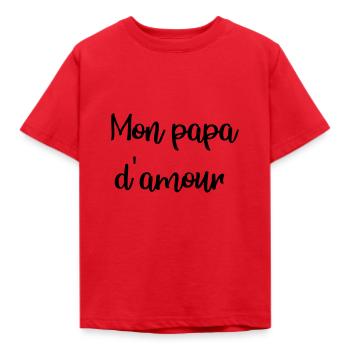 Papa d amour 2 - T-shirt Enfant - rouge - Devant - AI Model Kid Male (0cm)
