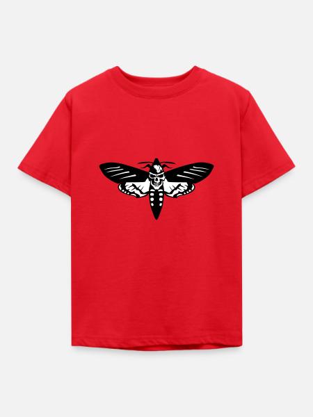 Schmetterlingskopf des Todes - Kinder T-Shirt - Rot