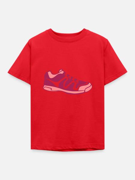 Sportschuh 2 - Kinder T-Shirt - Rot