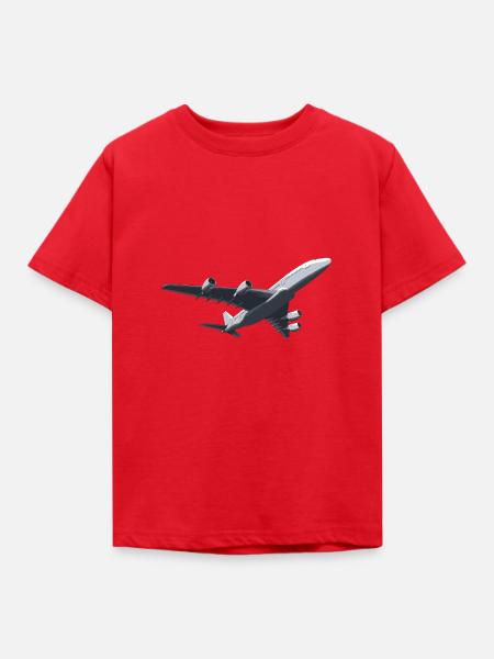 Flugzeug Passagierflugzeug Düsenflugzeug - Kinder T-Shirt - Rot