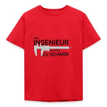 Dem Ingenieur ist nichts zu schwör Messschieber - Kinder T-Shirt - Rot - Vorne - AI Model Kid Male (0cm)