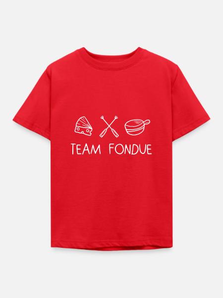 Team Fondue - Kinder T-Shirt - Rot