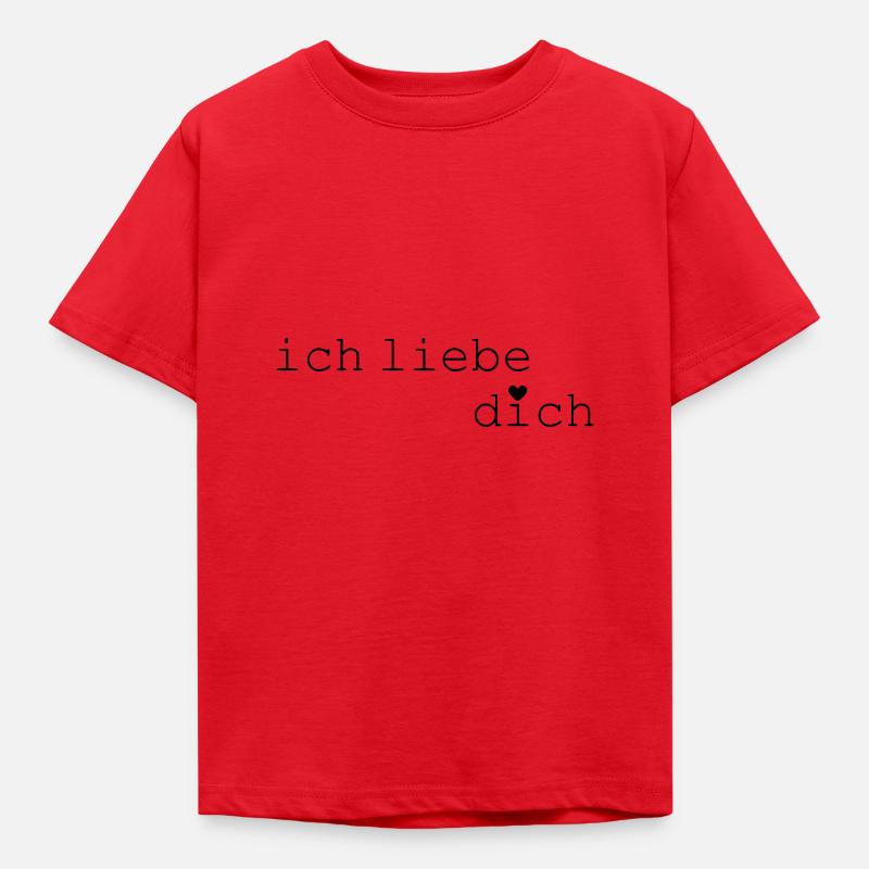 Ich liebe dich - Kinder T-Shirt - Rot