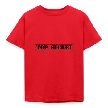 Top Secret - Kids' T-Shirt - red - Front - AI Model Kid Male (0cm)
