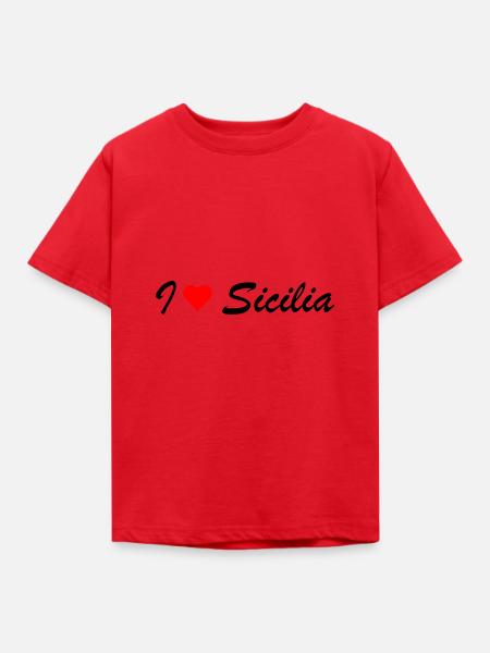 Sizilien - Kinder T-Shirt - Rot