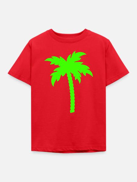 Palme Silhouette - Kinder T-Shirt - Rot