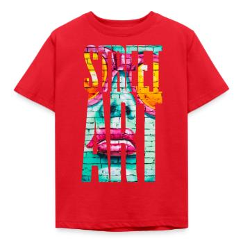 T Shirt Streetart - T-shirt Enfant - rouge - Devant - AI Model Kid Male (0cm)