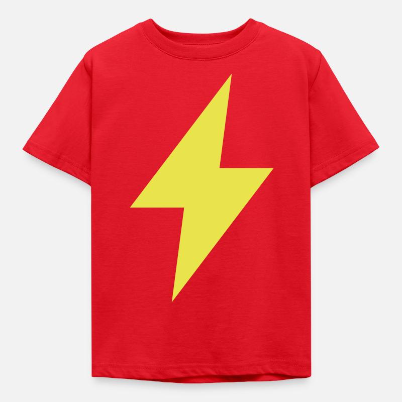 Lightning icon - Thunder - Flash - Kids' T-Shirt - red