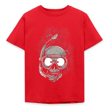 Diver - Kids' T-Shirt - red - Front - AI Model Kid Male (0cm)