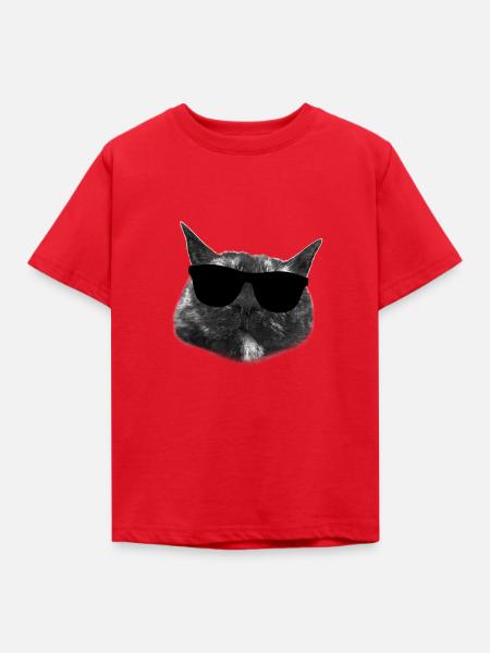 Cool Cat - Kinder T-Shirt - Rot