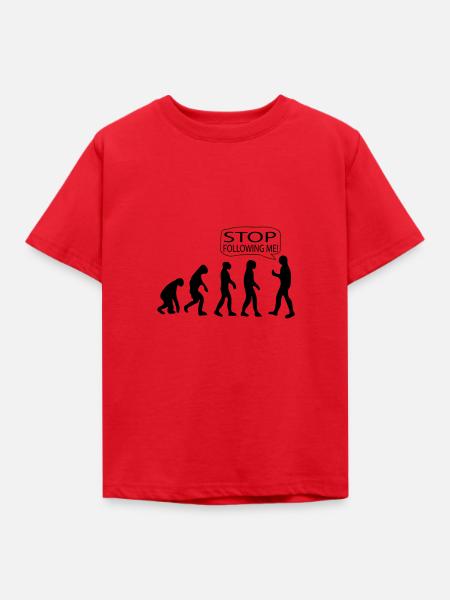 Stop following Evolution - Kinder T-Shirt - Rot