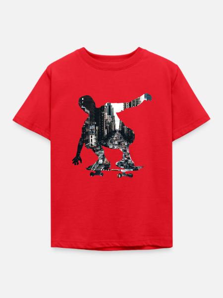 Skateboarder Skater - Kinder T-Shirt - Rot