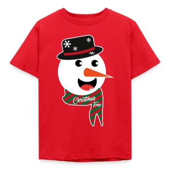 Bonhomme de neige de Noël - T-shirt Enfant - rouge - Devant - AI Model Kid Male (0cm)