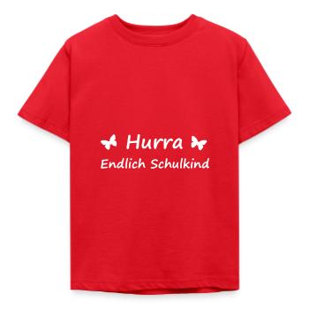 Schulkind - Kinder T-Shirt - Rot - Vorne - AI Model Kid Male (0cm)