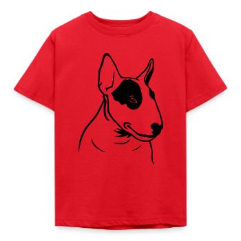 Profil de Bull Terrier (D) - T-shirt Enfant - rouge - Devant - AI Model Kid Male (0cm)