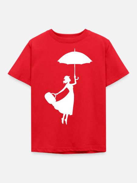 frau regenschirm - Kinder T-Shirt - Rot