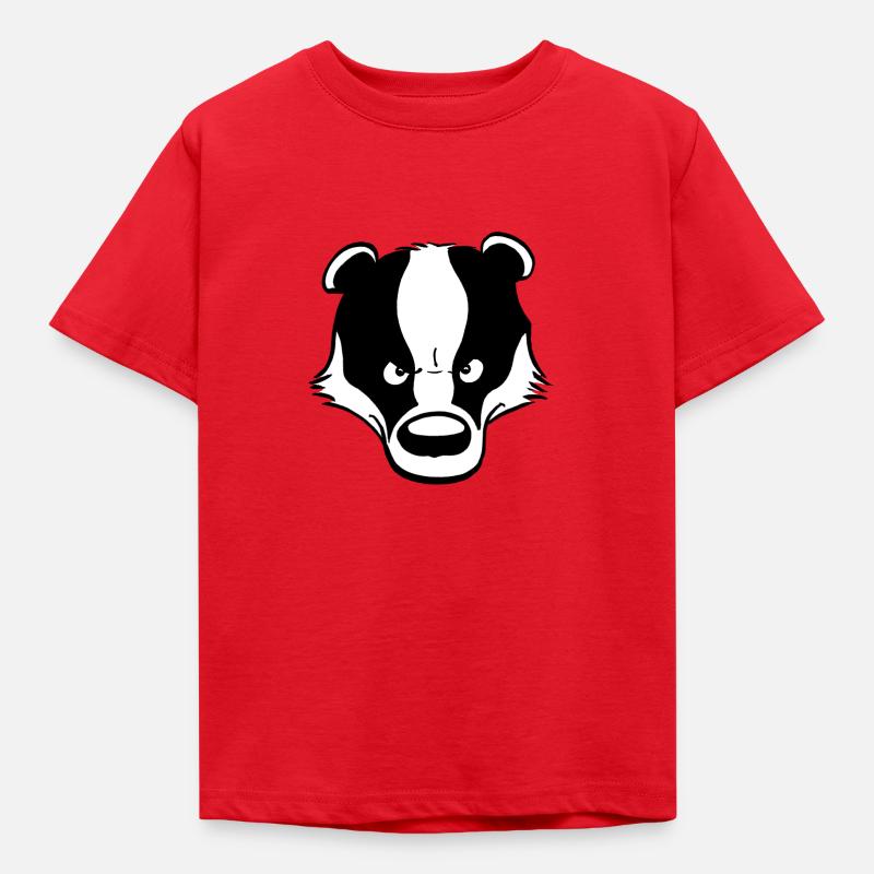 Wütender Dachs - Kinder T-Shirt - Rot