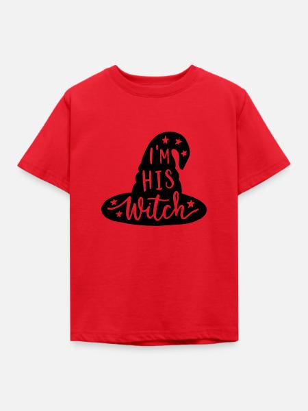 I m his witch - Kinder T-Shirt - Rot