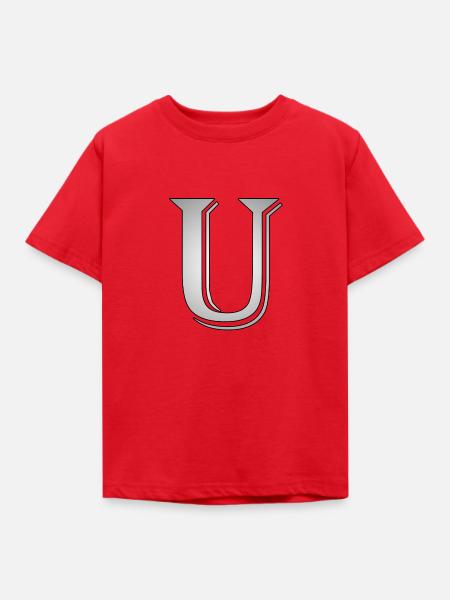 U wie Uhr - Kinder T-Shirt - Rot