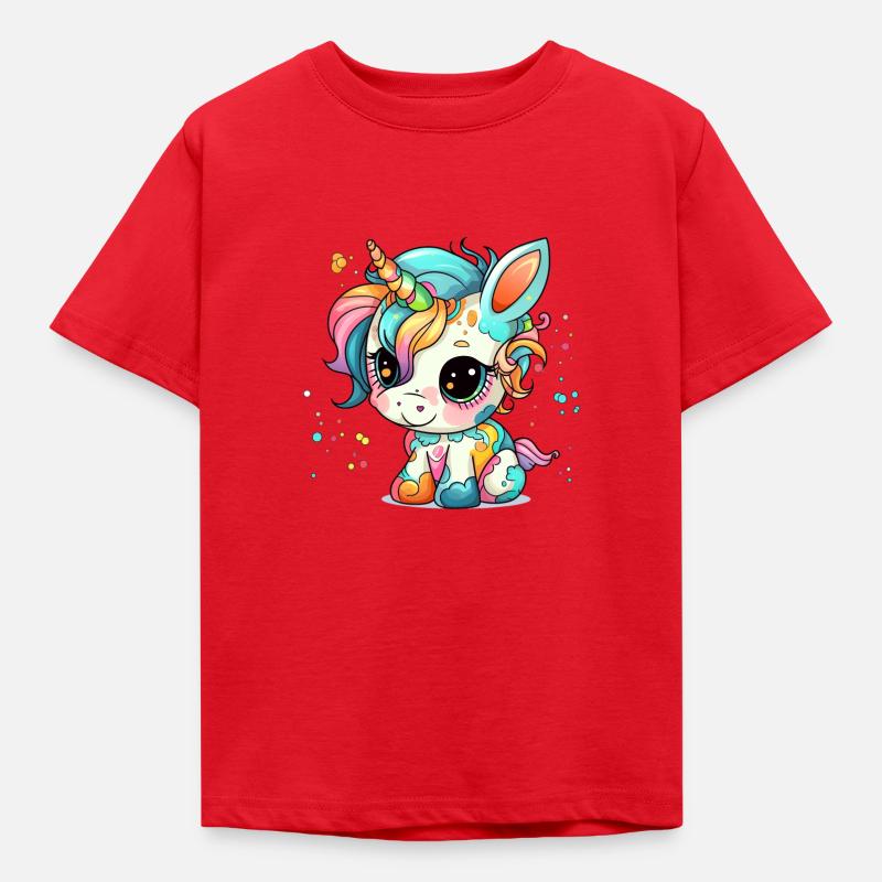 Solutions ErSa. Licorne colorée - T-shirt Enfant - rouge