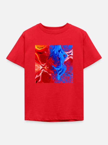 KI Kunstwerk - Kinder T-Shirt - Rot