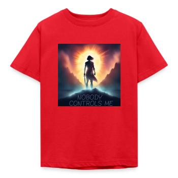 Survivor (No One Controls Me) - Kids' T-Shirt - red - Front - AI Model Kid Male (0cm)