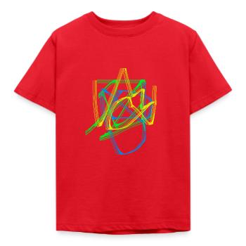 graffiti - Kids' T-Shirt - red - Front - AI Model Kid Male (0cm)