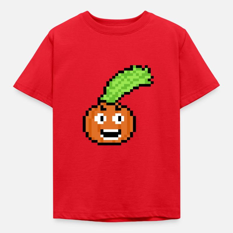 Gemüse (Pixelart) - Kinder T-Shirt - Rot