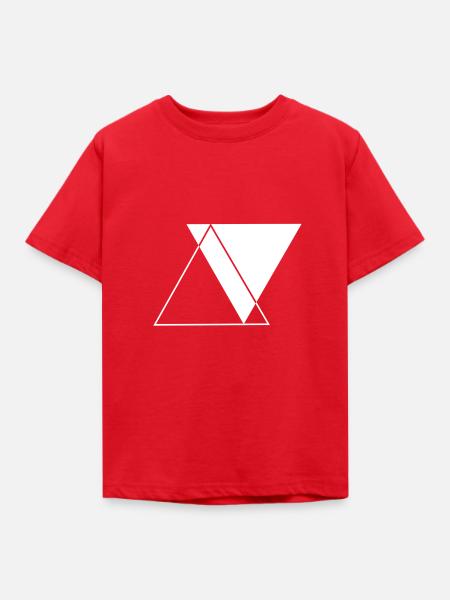 Dreieck - Abstrakt - Kunst - Kinder T-Shirt - Rot