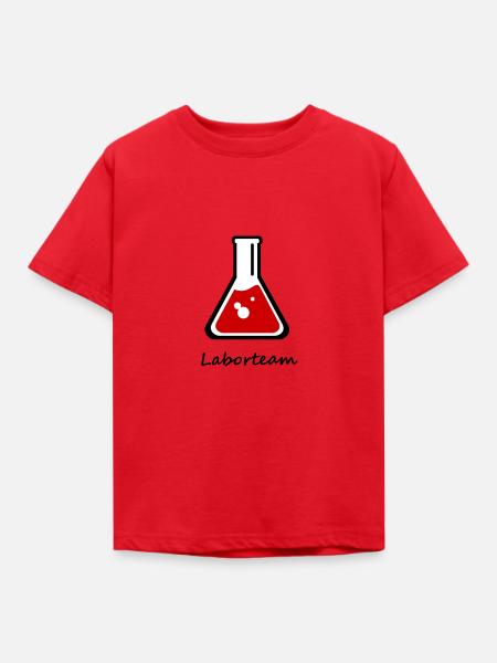 rotes Reagenzglas "Laborteam" - Kinder T-Shirt - Rot