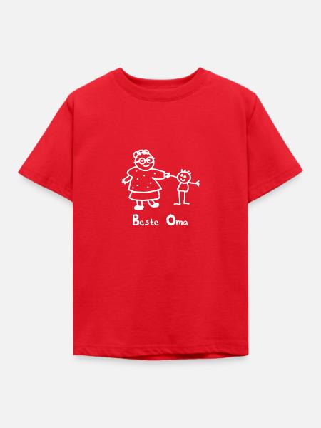 Beste Oma - Kinder T-Shirt - Rot