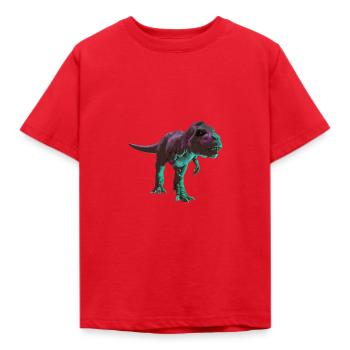Raptor Dino dinosaurs Dinosaurier - Kinder T-Shirt - Rot - Vorne - AI Model Kid Male (0cm)