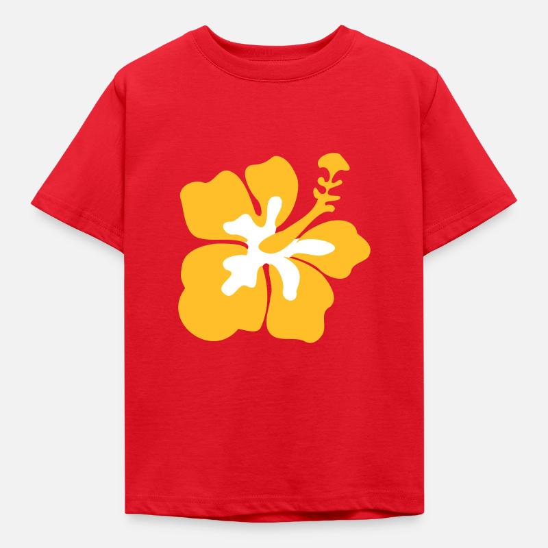 Hibiskus Fleur Hawaï fleur - T-shirt Enfant - rouge