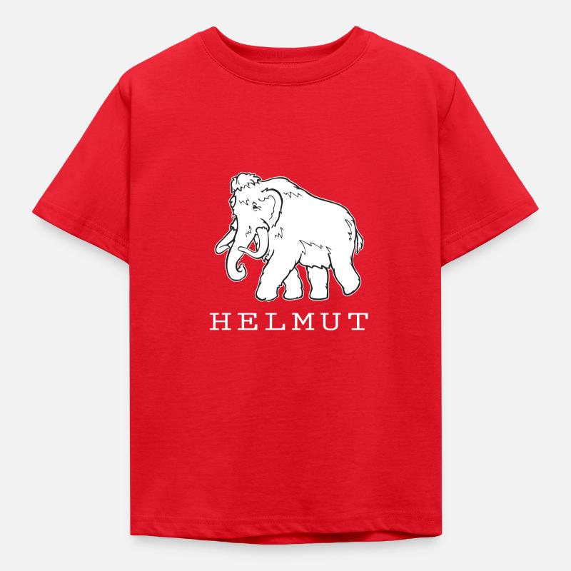 Helmut das Mammut - Kinder T-Shirt - Rot