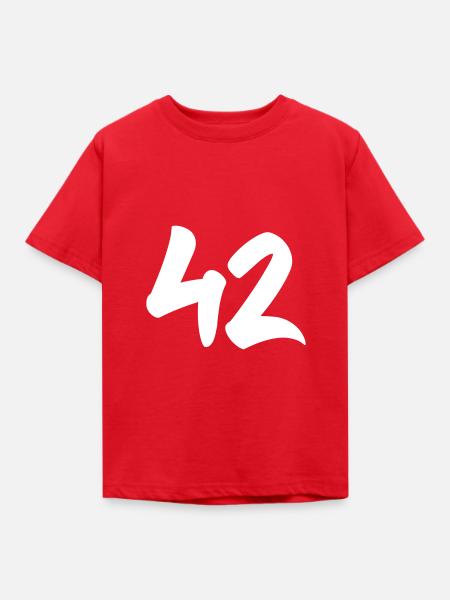 42 - Die Antwort - Kinder T-Shirt - Rot