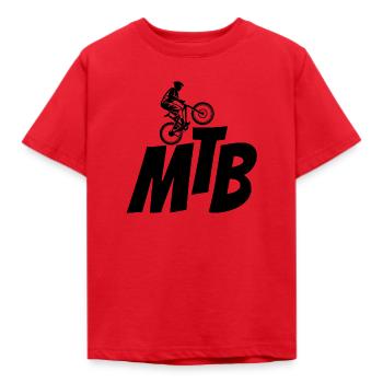 MTB Mountain Bike Mountain Bike Bike - Kids' T-Shirt - red - Front - AI Model Kid Male (0cm)