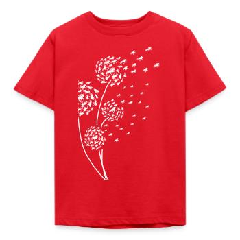 Pusteblume Islandpferd 2 - Kinder T-Shirt - Rot - Vorne - AI Model Kid Male (0cm)