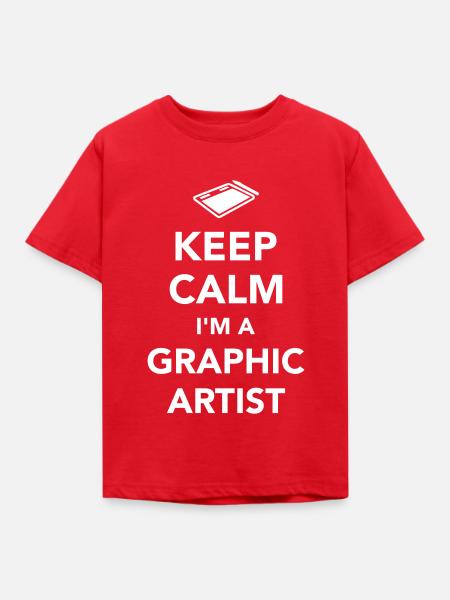 Grafiker - Kinder T-Shirt - Rot