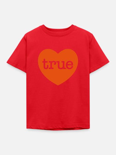 WAHRE LIEBE Herz - Kinder T-Shirt - Rot