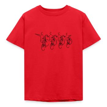 4er Kunstradsport 003 - Kinder T-Shirt - Rot - Vorne - AI Model Kid Male (0cm)