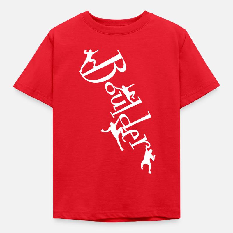 Boulder Bouldern Bouldering Boulderer - Kinder T-Shirt - Rot