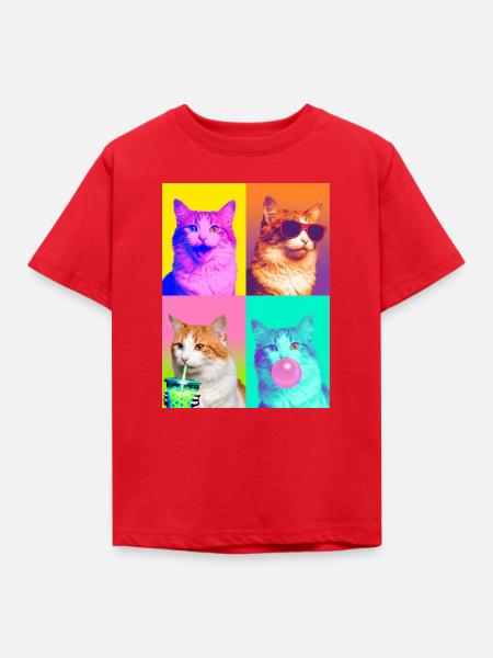 Katzen Türkisch Van Katze - Kinder T-Shirt - Rot