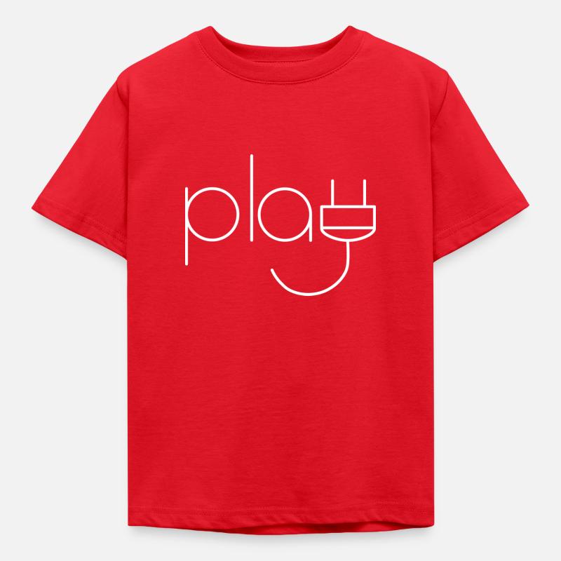 play blanc - T-shirt Enfant - rouge