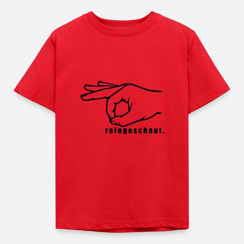 regarde à l'intérieur [noir] - T-shirt Enfant - rouge