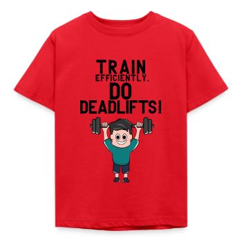 Deadlifting, powerlifter, gym, motivation - T-shirt Enfant - rouge - Devant - AI Model Kid Male (0cm)