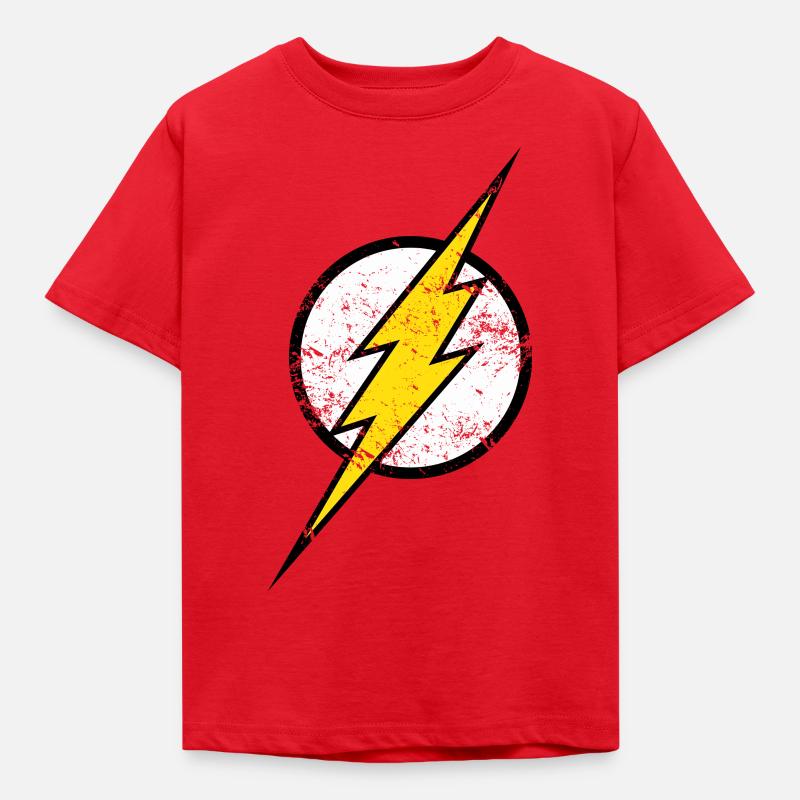 DC Comics Justice League Flash Logo - Kinder T-Shirt - Rot
