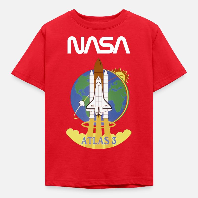 NASA Atlas 3 Missione Space Shuttle - Maglietta per bambini - rosso