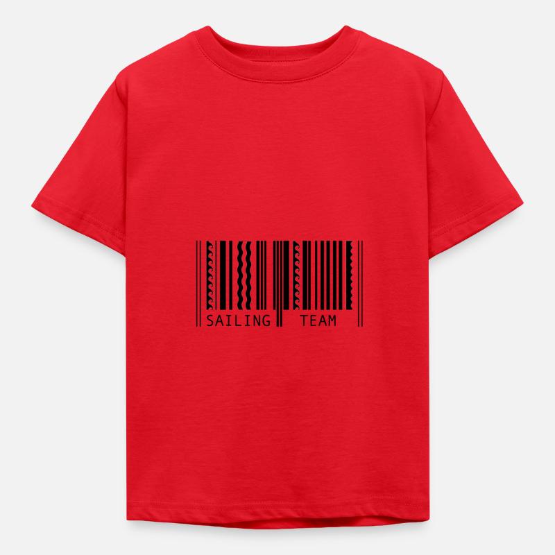 Code à barres nautique - T-shirt Enfant - rouge