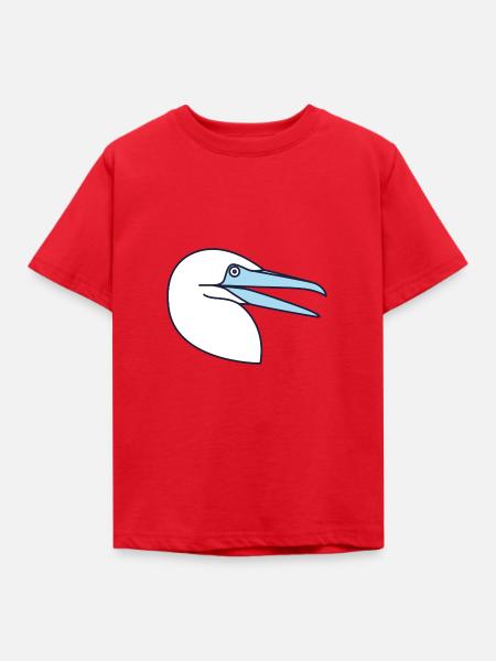 Basstölpel - Vogel - Kinder T-Shirt - Rot