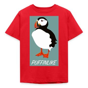 Puffin Puff Puffin - Kids' T-Shirt - red - Front - AI Model Kid Male (0cm)